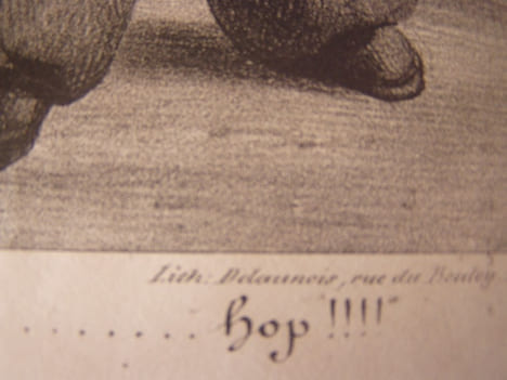 Hop!.…………. hop ! ……………… hop !!!! - Lithographie parue dans le N° 191 du journal la Caricature du 3 juillet 1834. . Roubaud, Benjamin (dit Benjamin) ...