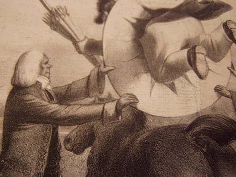 Hop!.…………. hop ! ……………… hop !!!! - Lithographie parue dans le N° 191 du journal la Caricature du 3 juillet 1834. . Roubaud, Benjamin (dit Benjamin) ...