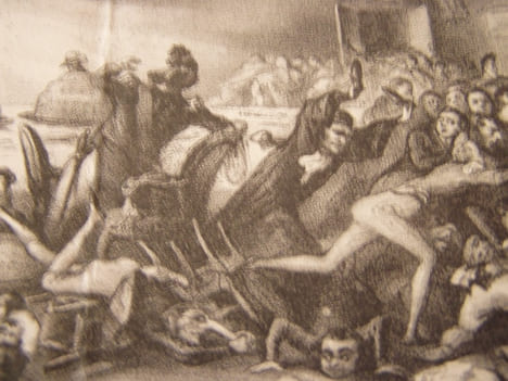 LE FESTIN DE BALTHASAR -- Lithographie originale en noir sur Velin blanc.. Auguste Bouquet,BOUQUET TALLEYRAND