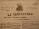 Les feuilles [filles] publiques / et leurs souteneurs.Planche numérotée 315-316 publiée dans le journal La caricature N°151, 28 septembre 1833 - . ...
