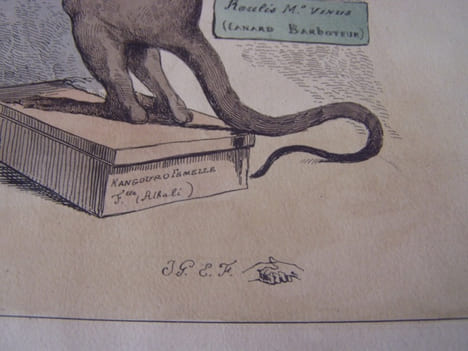 Règne animal (3)- CABINET D’HISTOIRE NATURELLE. (suite) : (3 )- Lithographie, Coloriée -Hand-coloured lithograph,. Grandville (Nancy, 15–09–1803 - ...