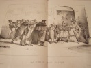 La chair est faible.Lithographie en noir ,(Planche n°221-222). Attribué à Grandville , dessinateur et Eugène Forest, lithographe