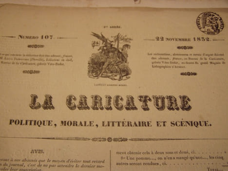 La chair est faible.Lithographie en noir ,(Planche n°221-222). Attribué à Grandville , dessinateur et Eugène Forest, lithographe