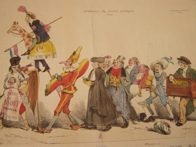 Cérémonie des cendres politiques. (Suite) Lithographie, Coloriée Hand-coloured lithograph,-