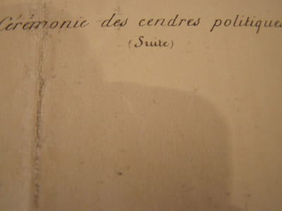 Cérémonie des cendres politiques. (Suite) Lithographie, Coloriée Hand-coloured lithograph,-