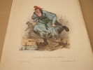 Le chianli crotté de toutes les manières  Lithographie originale en couleur sur Velin blanc.. Bouquet, Auguste (Abbeville, 13–09–1810 - Lucques ...