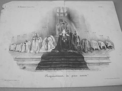 Requiescant in pace amen !! - Lithographie originale en noir sur Velin blanc.