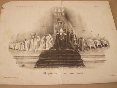 Requiescant in pace amen !! - Lithographie originale en noir sur Velin blanc.