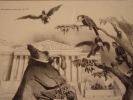 Le Renard et les Corbeaux - Lithographie originale en noir sur Velin blanc.. Traviès de Villers,Charles Joseph