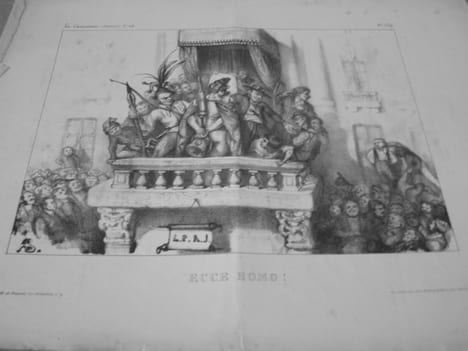 Ecce homo - Lithographie originale en noir sur Velin blanc.. Auguste Bouquet,