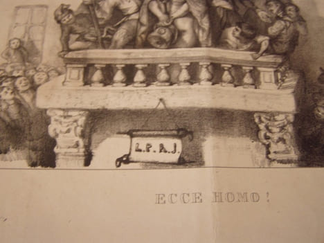 Ecce homo - Lithographie originale en noir sur Velin blanc.. Auguste Bouquet,