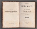 Etudes historiques et littéraires - 2 volumes. CUVILLIER-FLEURY ALFRED-AUGUSTE