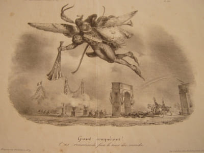 Grand conquérant ! Ta renommée fera le tour du monde - Lithographie originale en noir sur Velin blanc.