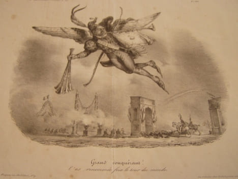 Grand conquérant ! Ta renommée fera le tour du monde - Lithographie originale en noir sur Velin blanc.. Desperet ou Desperret, Auguste lithographe