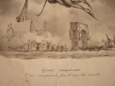Grand conquérant ! Ta renommée fera le tour du monde - Lithographie originale en noir sur Velin blanc.