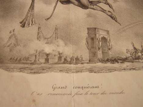 Grand conquérant ! Ta renommée fera le tour du monde - Lithographie originale en noir sur Velin blanc.. Desperet ou Desperret, Auguste lithographe