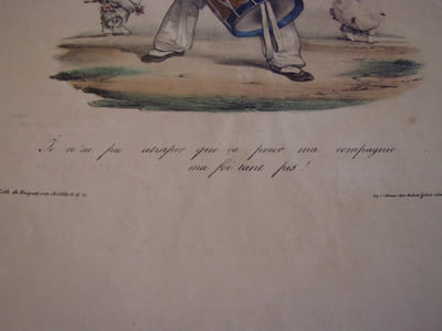 Je n’ai pu atraper que ça pour ma compagnie…… ma foi tant pis ! - Lithographie originale en couleur sur Velin blanc.