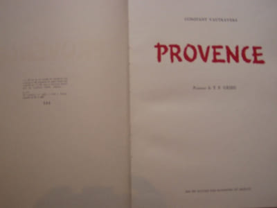 PROVENCE - Peintures , illustrations en sérigraphie de T.P.GRIEG.