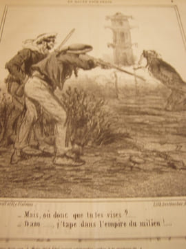 EN ROUTE VERS PEKIN (2) -Lithographie . Cham,(Pseud. d' Amédée Charles Henri de Noé)- Le Charivari.