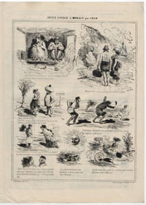 Petit voyage à Monaco par Cham. Lithographie
