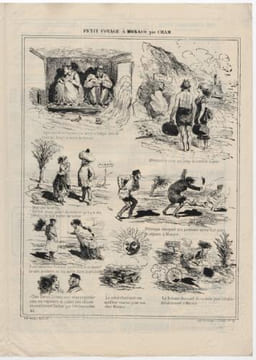Petit voyage à Monaco par Cham. Lithographie. Cham (Amédée Charles de Noé, dit