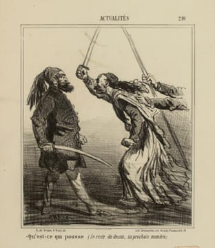Qu'est-ce qui pousse ? - Lithographie. Cham (Amédée Charles de Noé, dit)