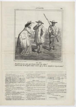 LE SUD Regretterais-tu mon ami d'avoir armé ton nêgre ? Dam ! il vient de me parler d'une râclée que je lui ai administré il y a six mois !. Cham ...