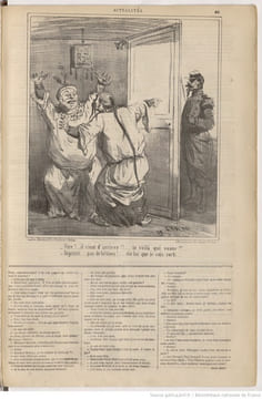Sire ! il vient d'arriver .. - Actualité 80 - Lithographie originale.. CHAM - (Pseud. d' Amédée Charles Henri de Noé)