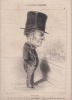 Besnard. Les représentants représentés.Planche n°19 -Portrait-charge- lithographie originale. Daumier, Honoré Les représentants représentés
