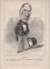 DUPIN. Les représentants représentés.-Portrait-charge  lithographie originale. Daumier, Honoré Les représentants représentés