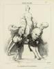 Croquis du Jour n°18 : Ils prétendent qi'ils la soutiennent-  lithographie originale. Daumier, Honoré 