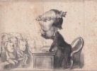 Souvenirs du Congrès de la Paix n°1 : Victor Hugo, dans un discours en trois points... lithographie originale. Daumier, Honoré 