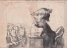 Souvenirs du Congrès de la Paix n°1 : Victor Hugo, dans un discours en trois points... lithographie originale. Daumier, Honoré 