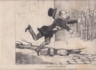 Actualités n°70 : L'Arbre de la Liberté. - Comment ! pas un ami pour lui crier : cassecou !-  lithographie originale. Daumier, Honoré