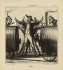 Actualités n°95 : Halte !!! - lithographie originale . Daumier, Honoré