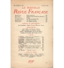 LA NOUVELLE REVUE FRANÇAISE Mai 1938. LA NOUVELLE REVUE FRANÇAISE