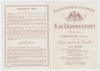 Vins authentiques de la Gironde, liste de prix. VAUDRECOURT - Libourne 