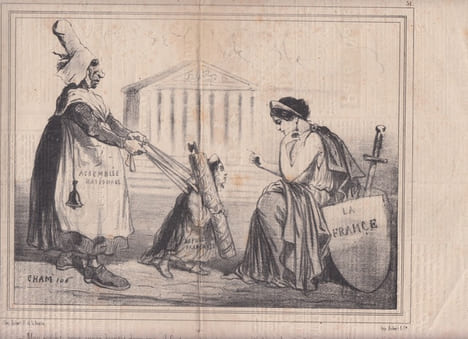 - Mon enfant, vous aurez bientôt deux ans.....- Lithographie. Cham (Amédée Charles de Noé, dit)