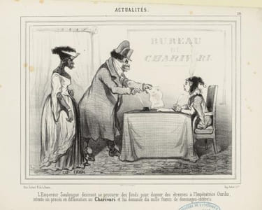 L'Empereur Soulouque désirant se procurer des fonds pour donner des étrennes à l'Impératrice Ourika [...] - Actualités.54.- Lithographie