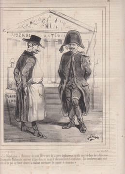 La République à l'honneur de vous faire part de la perte douloureuse qu'elle vient de faire de sa fille aînée [...]Actualités.196.- Lithographie. Cham ...