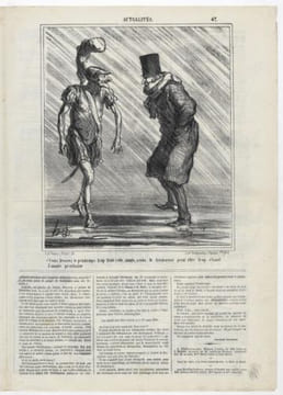 Actualités 47- Vous trouvez le printemps trop froid cette année, vous le trouverez peut être trop chaud l'année prochaine - Lithographie. DAUMIER ...