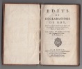 Édits et déclarations du Roy : donnez à Saint Germain en Laye, & à Versailles aux mois de février, mars & avril 1673 : leus, publiez & registrez en la ...