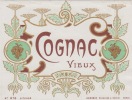 etiquette de COCNAC Vieux Etiquette-chromo originale fin XIXe. 