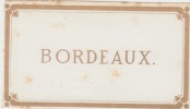 etiquette de BORDEAUX -  Etiquette- litho originale fin XIXe,bords dorés carrés a point. 