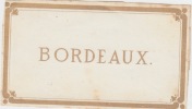 etiquette de BORDEAUX -  Etiquette- litho originale fin XIXe,bords dorés carrés à point. 