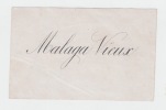 ancienne étiquette vin MALAGA VIEUX noir -litho originale fin XIXe. 