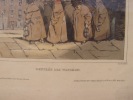 lithographie n° 19 (en noir et en couleurs)  la "RENTREE DES WATCMEN (Watchmen)"- Lithographie originale rehaussée en couleurs à la main, [Collection ...