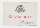 Chambertin ancienne étiquette vin Bourgogne -  Etiquette dorée  - litho originale fin XIXe,. 