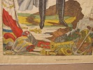 NAPOLEON A SAINTE HELENE - image d'Epinal, Vosges, Gravure sur bois coloriée à la planche. PINOT, Charles François, Epinal (Vosges), 1817 - 1879