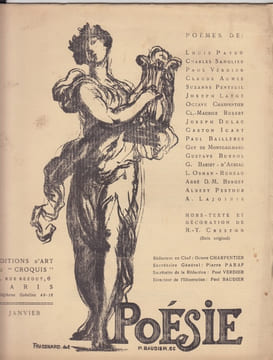Poésie. Cahiers mensuels illustrés.Revue.JANVIER (1924 ?).. COLLECTIF.CHARPENTIER (Octave) Rédacteur en chef, 